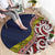 Aotearoa and Niue Round Carpet Hiapo Maori Stylized Koru