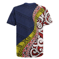 Aotearoa and Niue Rugby Jersey Hiapo Maori Stylized Koru