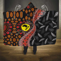 Aotearoa and Australia Hooded Blanket Maori Koru Ferns With Aboriginal Kangaroo