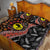 Aotearoa and Australia Quilt Bed Set Maori Koru Ferns With Aboriginal Kangaroo