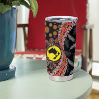 Aotearoa and Australia Tumbler Cup Maori Koru Ferns With Aboriginal Kangaroo