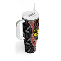 Aotearoa and Australia Tumbler With Handle Maori Koru Ferns With Aboriginal Kangaroo