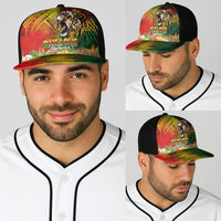 Hawaiian Reggae Baseball Net Cap Jawaiian One Love-Tribal Tatoos and Rastafari Lion - Polynesian Pride