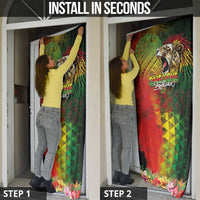 Hawaiian Reggae Door Cover Jawaiian One Love-Tribal Tatoos and Rastafari Lion LT03 - Polynesian Pride