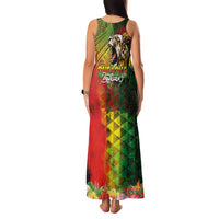 Hawaiian Reggae Family Matching Tank Maxi Dress and Hawaiian Shirt Jawaiian One Love-Tribal Tatoos and Rastafari Lion LT03 - Polynesian Pride