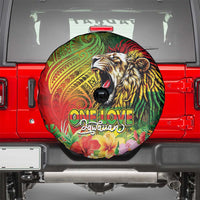 Hawaiian Reggae Spare Tire Cover Jawaiian One Love-Tribal Tatoos and Rastafari Lion LT03 - Polynesian Pride