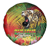 Hawaiian Reggae Spare Tire Cover Jawaiian One Love-Tribal Tatoos and Rastafari Lion LT03 - Polynesian Pride