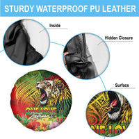 Hawaiian Reggae Spare Tire Cover Jawaiian One Love-Tribal Tatoos and Rastafari Lion LT03 - Polynesian Pride