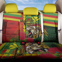 Hawaiian Reggae Back Car Seat Cover Kakau Art Motifs with Ohia Lehua and Rastafari Lion LT03 One Size Multicolor - Polynesian Pride