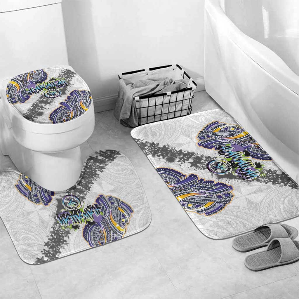 Traditional Art Hawaiian Kakau Tattoos Bathroom Set Graffiti Style - Polynesian Pride