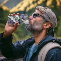 Traditional Art Hawaiian Kakau Tattoos 4 in 1 Can Cooler Tumbler Graffiti Style - Polynesian Pride