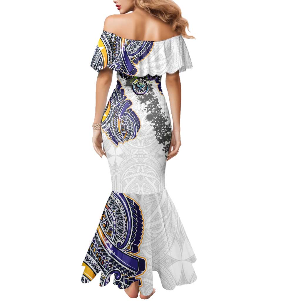 Traditional Art Hawaiian Kakau Tattoos Family Matching Mermaid Dress and Hawaiian Shirt Graffiti Style - Polynesian Pride