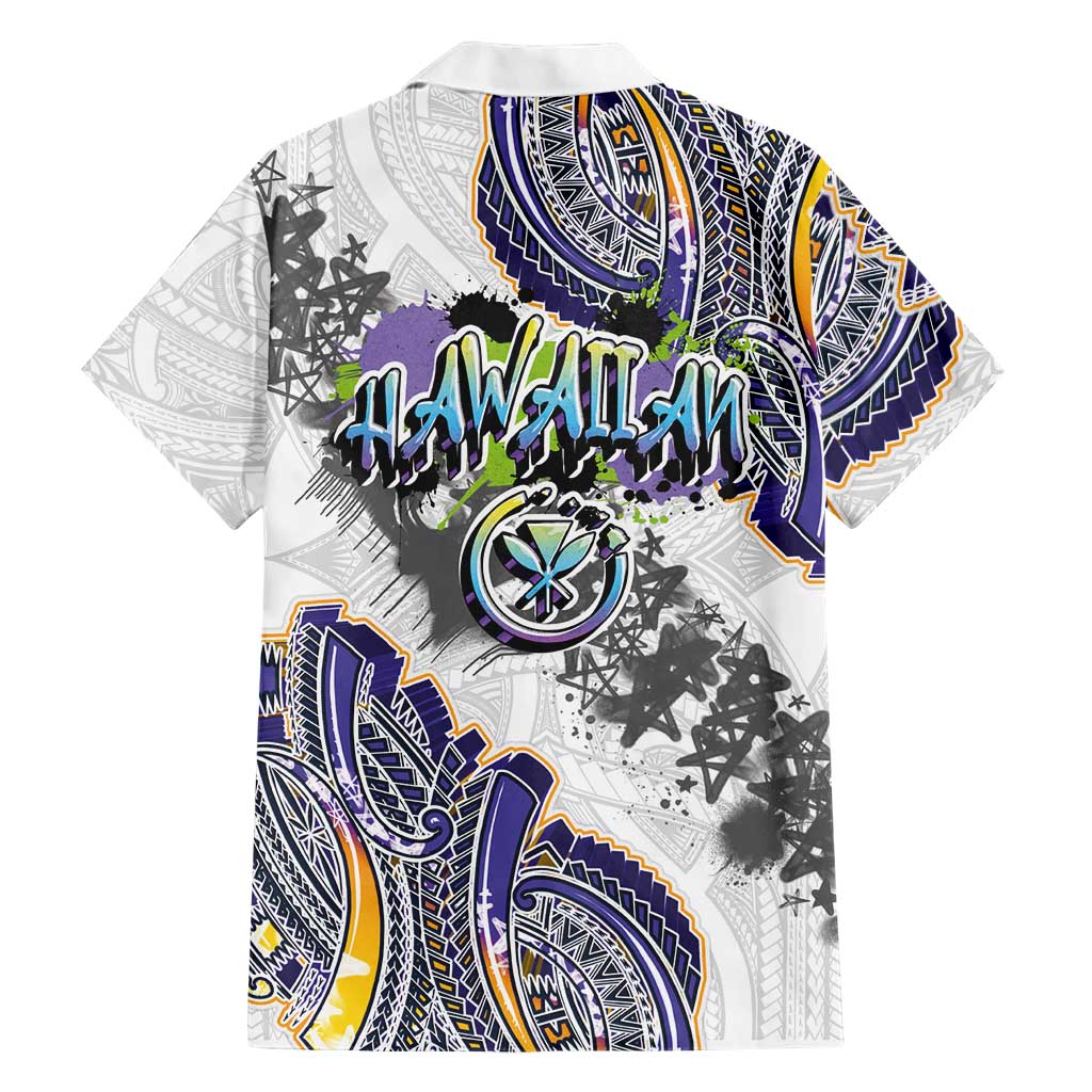 Traditional Art Hawaiian Kakau Tattoos Family Matching Off Shoulder Maxi Dress and Hawaiian Shirt Graffiti Style LT03 - Polynesian Pride