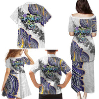Traditional Art Hawaiian Kakau Tattoos Family Matching Puletasi and Hawaiian Shirt Graffiti Style - Polynesian Pride
