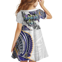 Traditional Art Hawaiian Kakau Tattoos Family Matching Short Sleeve Bodycon Dress and Hawaiian Shirt Graffiti Style LT03 - Polynesian Pride