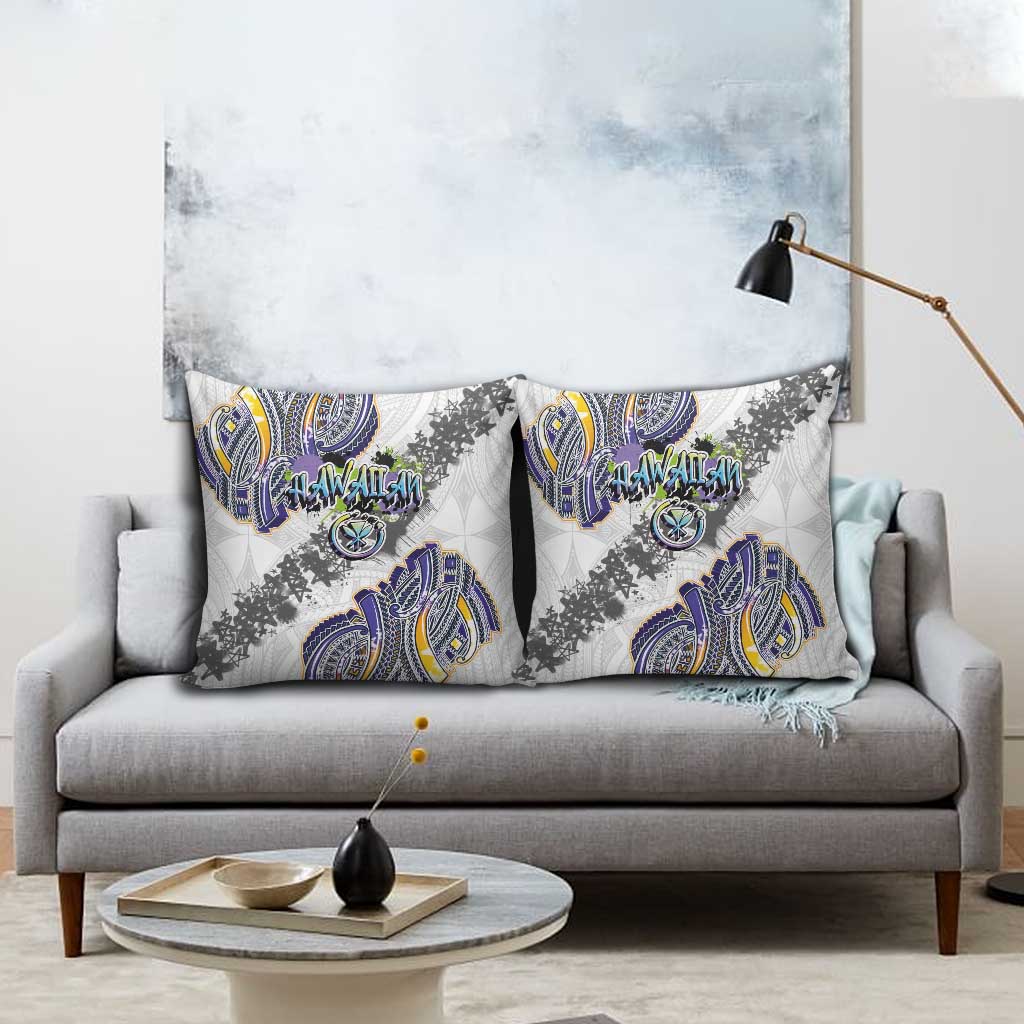 Traditional Art Hawaiian Kakau Tattoos Pillow Cover Graffiti Style - Polynesian Pride