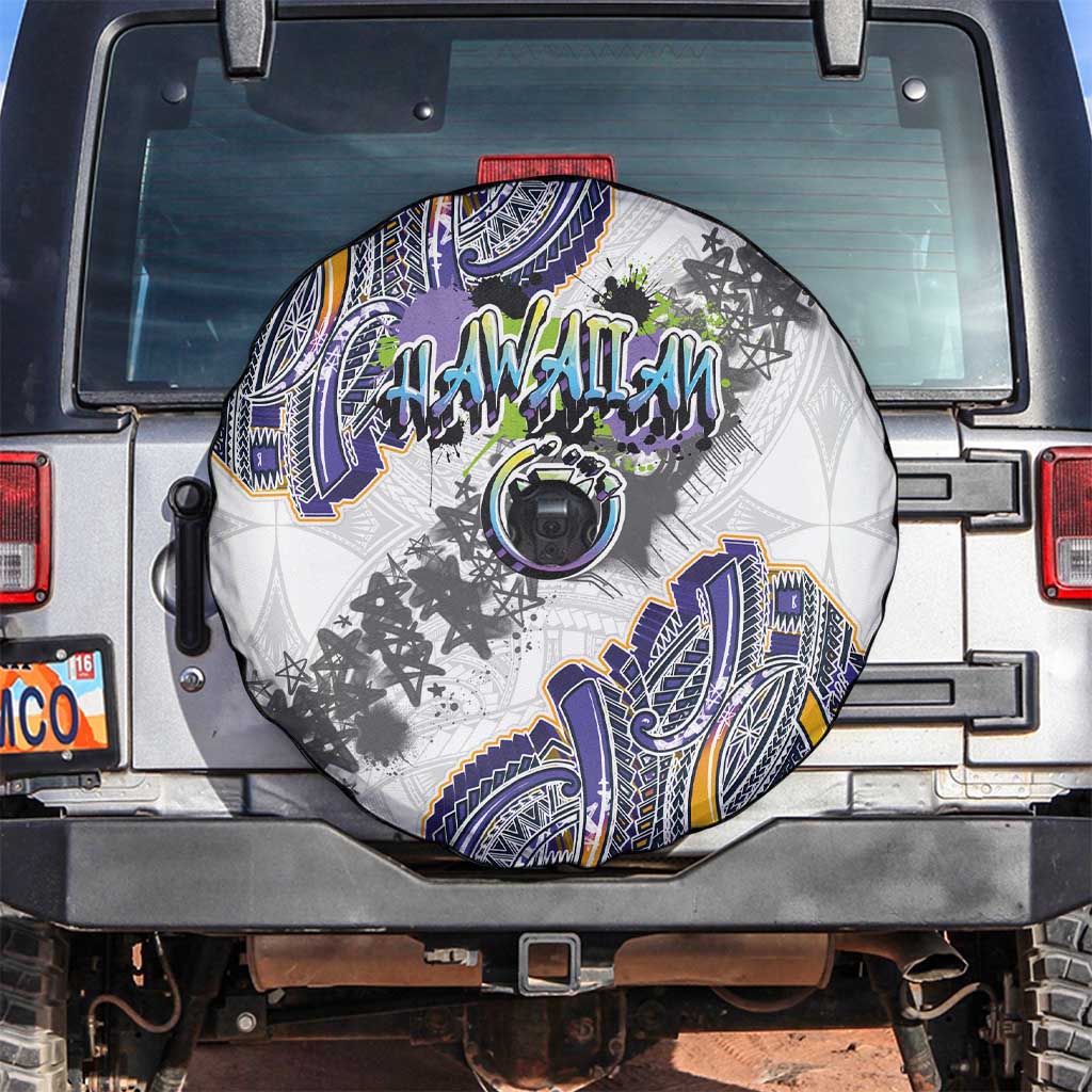 Traditional Art Hawaiian Kakau Tattoos Spare Tire Cover Graffiti Style - Polynesian Pride