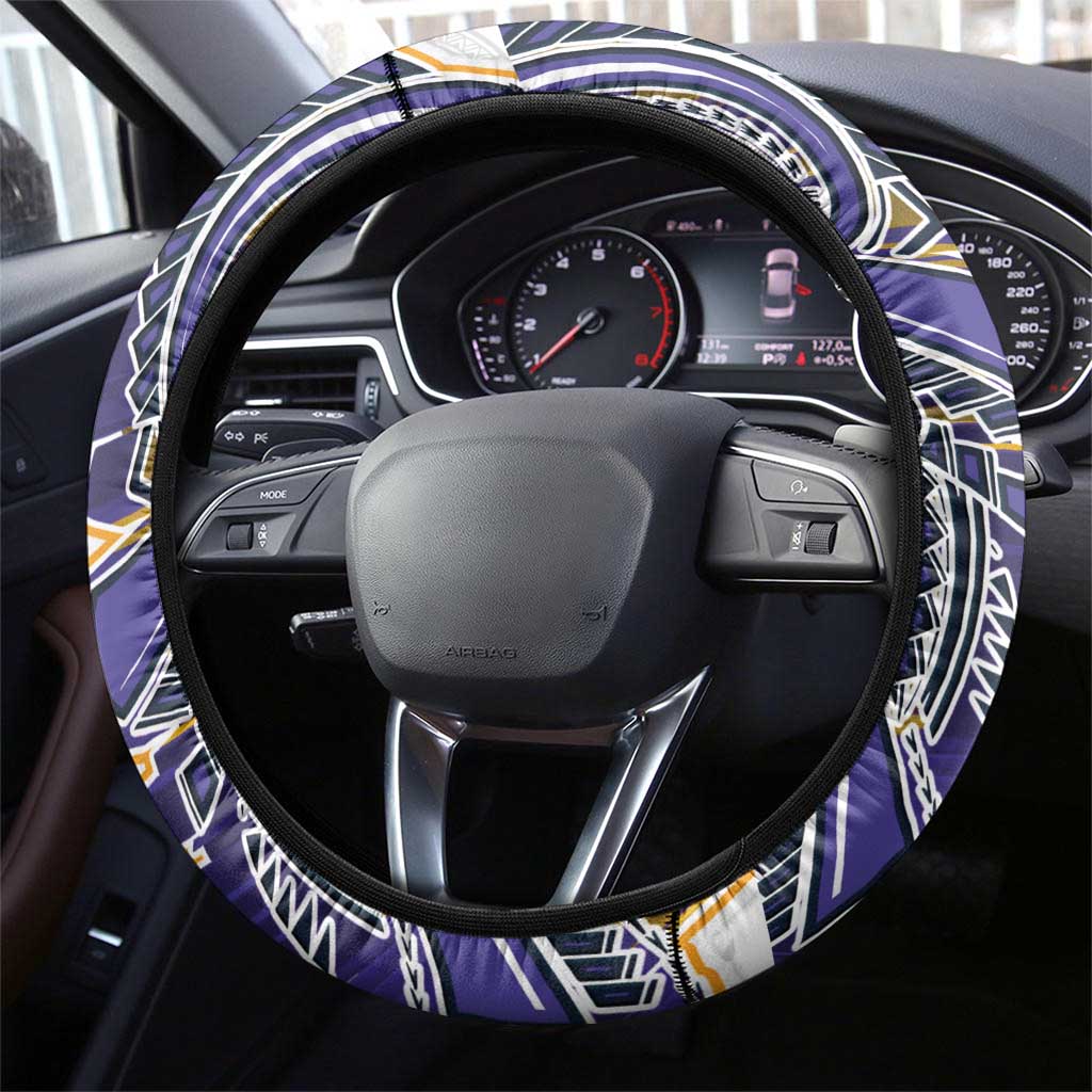 Traditional Art Hawaiian Kakau Tattoos Steering Wheel Cover Graffiti Style - Polynesian Pride