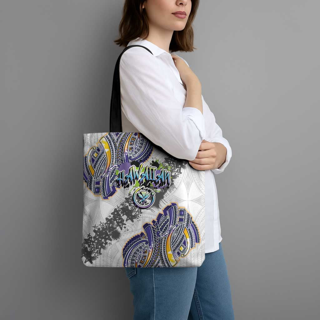 Traditional Art Hawaiian Kakau Tattoos Tote Bag Graffiti Style LT03 - Polynesian Pride