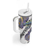 Traditional Art Hawaiian Kakau Tattoos Tumbler With Handle Graffiti Style - Polynesian Pride
