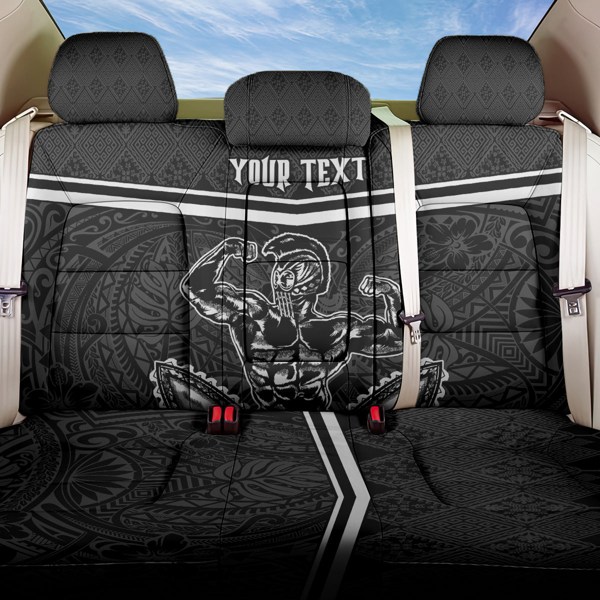 Custom Hawaii Warrior Back Car Seat Cover Kakau Quilt Pattern LT03