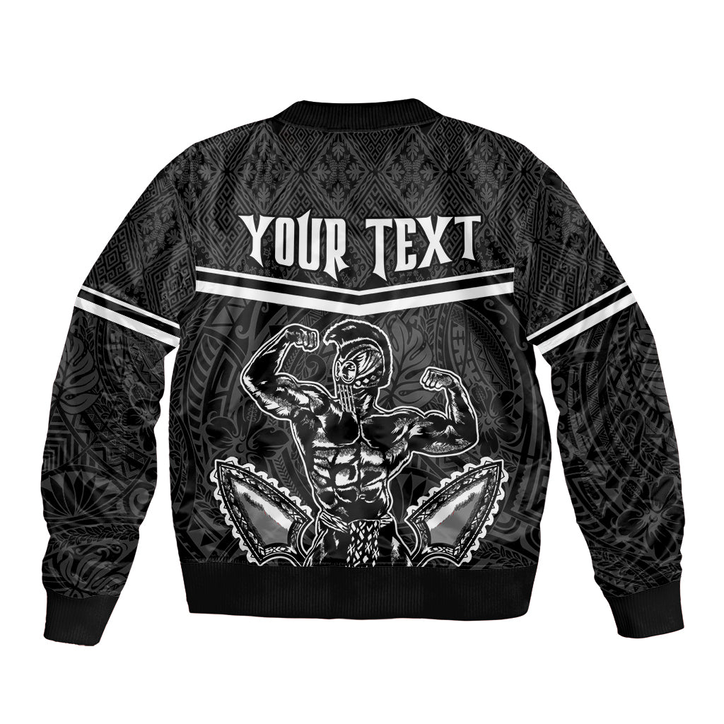 Custom Hawaii Warrior Bomber Jacket Kakau Quilt Pattern LT03 - Polynesian Pride