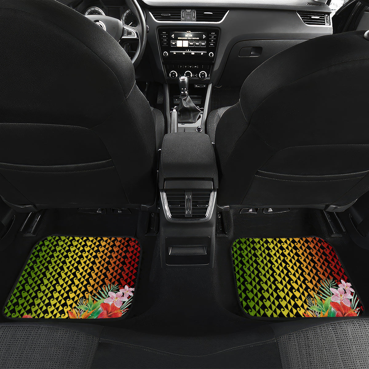 Hawaii Womens Day Wahine Car Mats Strong Beautiful Woman with Kakau Style LT03 - Polynesian Pride