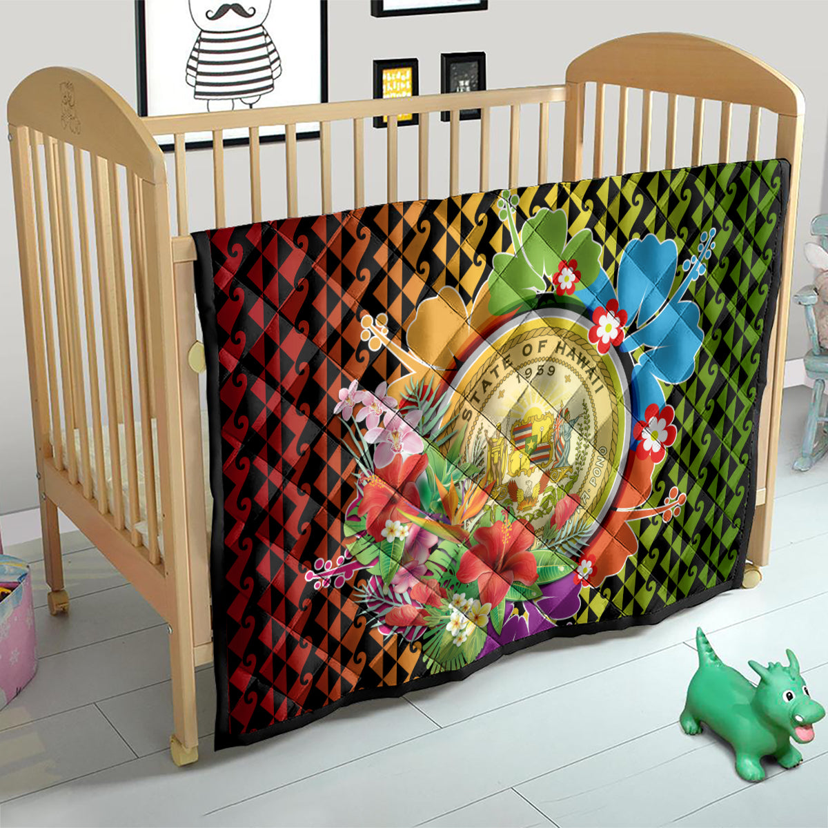 Hawaii Womens Day Wahine Quilt Strong Beautiful Woman with Kakau Style LT03 - Polynesian Pride