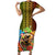 Hawaii Womens Day Wahine Short Sleeve Bodycon Dress Strong Beautiful Woman with Kakau Style LT03 Long Dress Red - Polynesian Pride