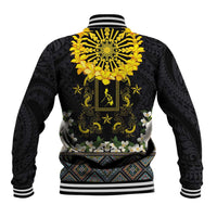 Flores de Mayo and Filipino Fiesta Baseball Jacket The Sun-Jasmine and Polynesian Yakan Tattoo Barong Style LT03 - Polynesian Pride