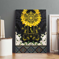 Flores de Mayo and Filipino Fiesta Canvas Wall Art The Sun-Jasmine and Polynesian Yakan Tattoo Barong Style LT03 - Polynesian Pride