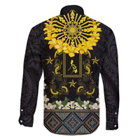 Flores de Mayo and Filipino Fiesta Family Matching Tank Maxi Dress and Hawaiian Shirt The Sun-Jasmine and Polynesian Yakan Tattoo Barong Style