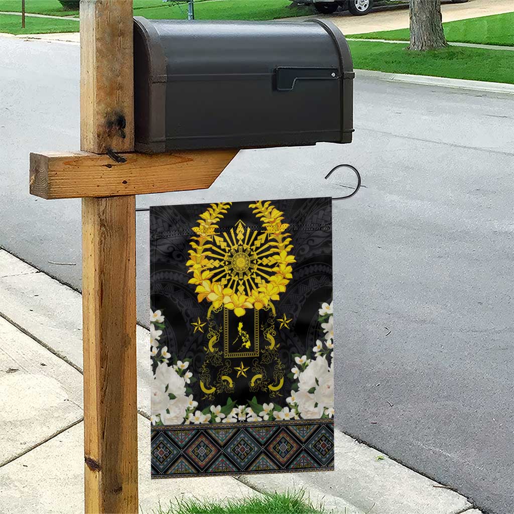 Flores de Mayo and Filipino Fiesta Garden Flag The Sun-Jasmine and Polynesian Yakan Tattoo Barong Style