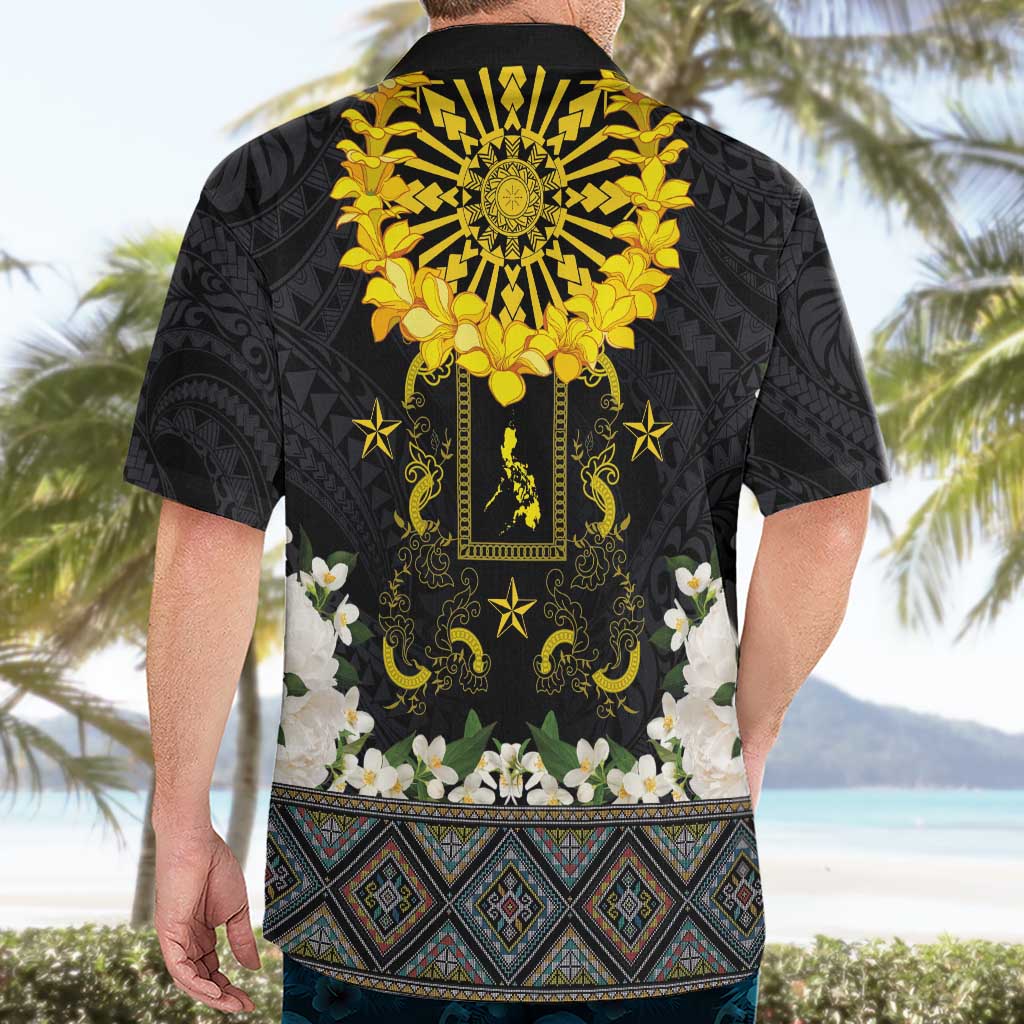 Flores de Mayo and Filipino Fiesta Hawaiian Shirt The Sun-Jasmine and Polynesian Yakan Tattoo Barong Style