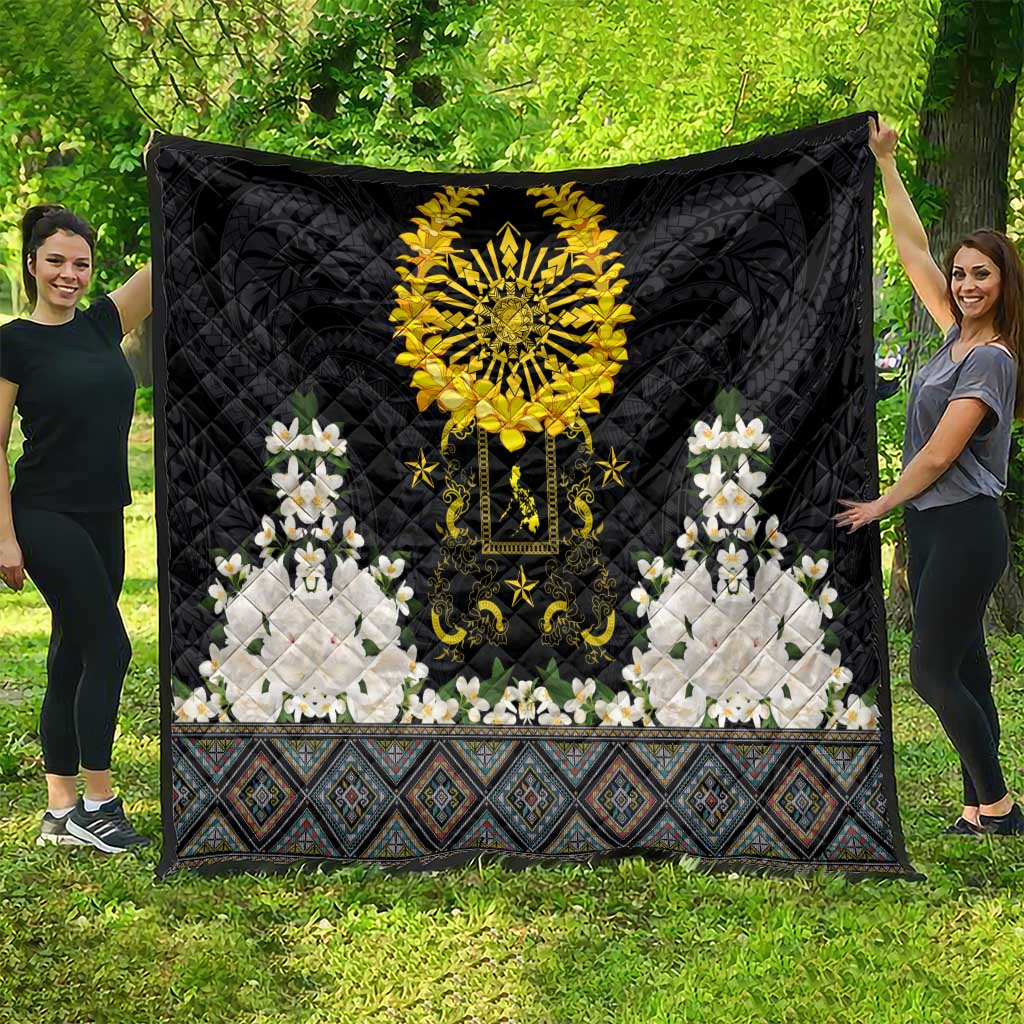 Flores de Mayo and Filipino Fiesta Quilt The Sun-Jasmine and Polynesian Yakan Tattoo Barong Style LT03 - Polynesian Pride