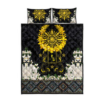 Flores de Mayo and Filipino Fiesta Quilt Bed Set The Sun-Jasmine and Polynesian Yakan Tattoo Barong Style LT03 - Polynesian Pride