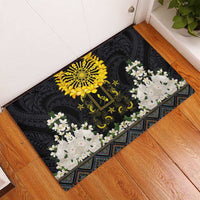 Flores de Mayo and Filipino Fiesta Rubber Doormat The Sun-Jasmine and Polynesian Yakan Tattoo Barong Style LT03 - Polynesian Pride