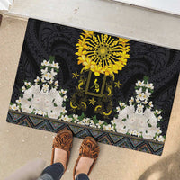 Flores de Mayo and Filipino Fiesta Rubber Doormat The Sun-Jasmine and Polynesian Yakan Tattoo Barong Style LT03 - Polynesian Pride