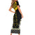 Flores de Mayo and Filipino Fiesta Short Sleeve Bodycon Dress The Sun-Jasmine and Polynesian Yakan Tattoo Barong Style
