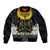 Flores de Mayo and Filipino Fiesta Sleeve Zip Bomber Jacket The Sun-Jasmine and Polynesian Yakan Tattoo Barong Style