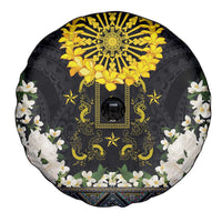 Flores de Mayo and Filipino Fiesta Spare Tire Cover The Sun-Jasmine and Polynesian Yakan Tattoo Barong Style
