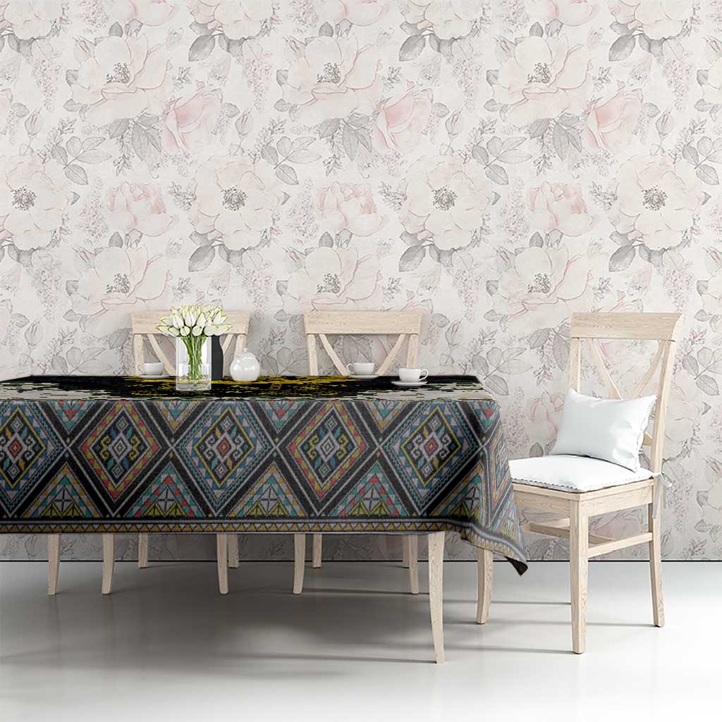 Flores de Mayo and Filipino Fiesta Tablecloth The Sun-Jasmine and Polynesian Yakan Tattoo Barong Style