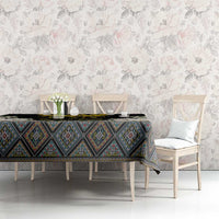 Flores de Mayo and Filipino Fiesta Tablecloth The Sun-Jasmine and Polynesian Yakan Tattoo Barong Style