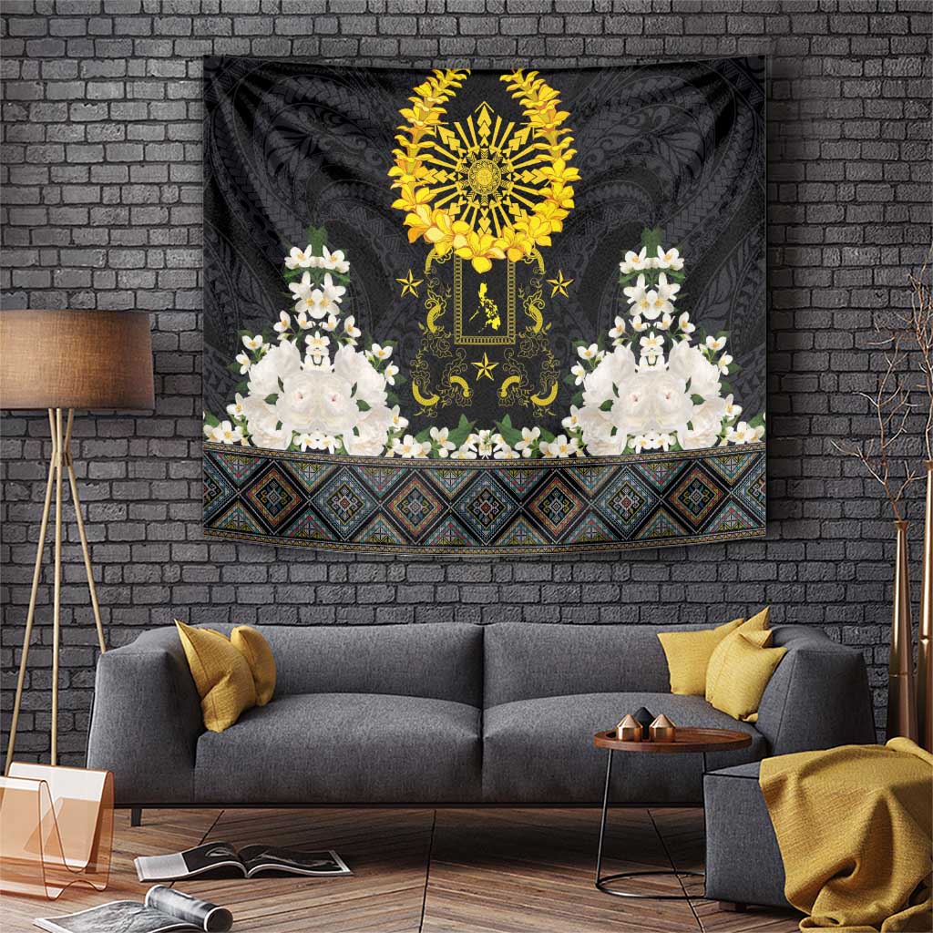 Flores de Mayo and Filipino Fiesta Tapestry The Sun-Jasmine and Polynesian Yakan Tattoo Barong Style