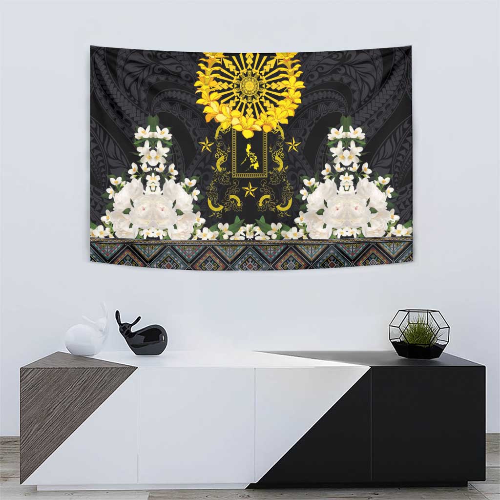 Flores de Mayo and Filipino Fiesta Tapestry The Sun-Jasmine and Polynesian Yakan Tattoo Barong Style