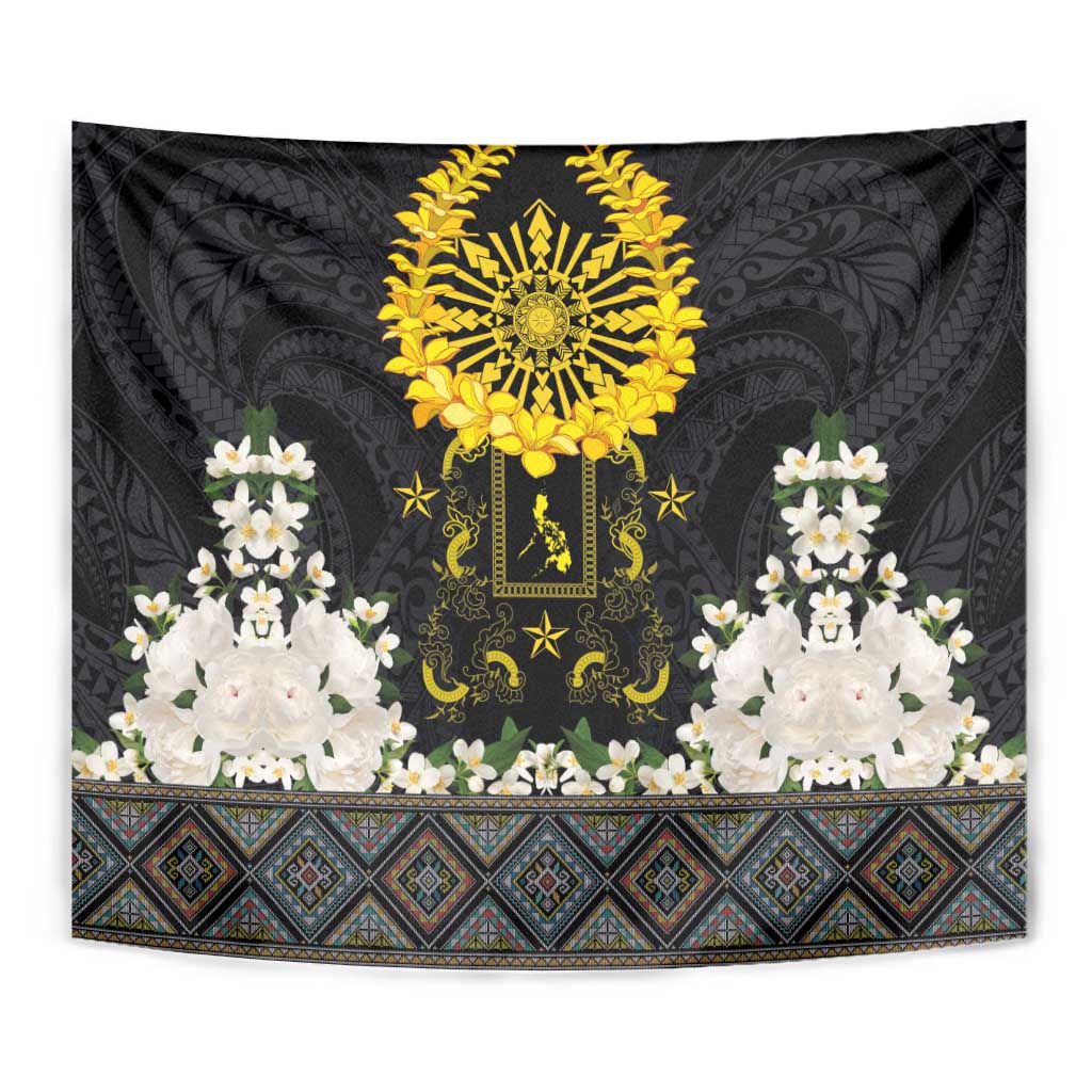 Flores de Mayo and Filipino Fiesta Tapestry The Sun-Jasmine and Polynesian Yakan Tattoo Barong Style