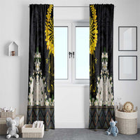 Flores de Mayo and Filipino Fiesta Window Curtain The Sun-Jasmine and Polynesian Yakan Tattoo Barong Style