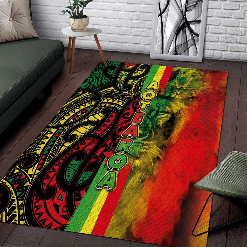 Aotearoa Reggae Area Rug Maori Reggae-One Love