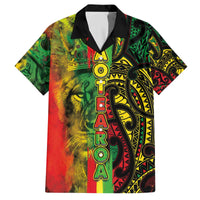 Aotearoa Reggae Family Matching Off The Shoulder Long Sleeve Dress and Hawaiian Shirt Maori Reggae-One Love