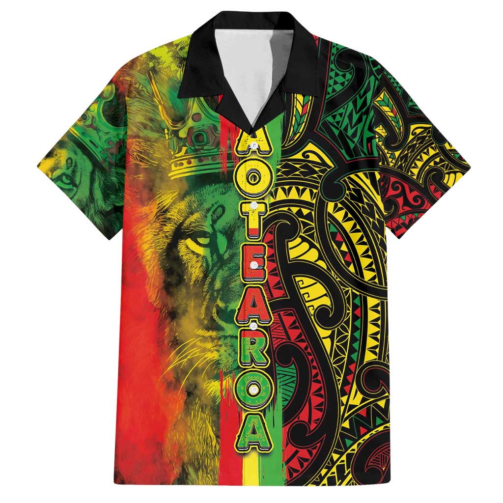 Aotearoa Reggae Family Matching Off Shoulder Maxi Dress and Hawaiian Shirt Maori Reggae-One Love